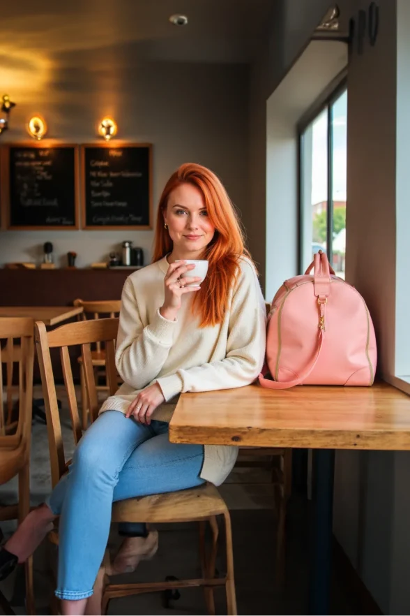 Luxze traveler with a rose travel bag